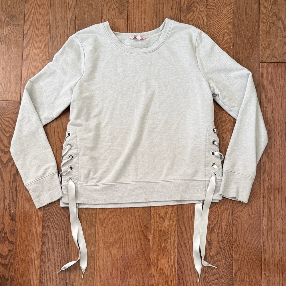 Juicy Couture ribbon side tied crew neck sweatshirt - gray M